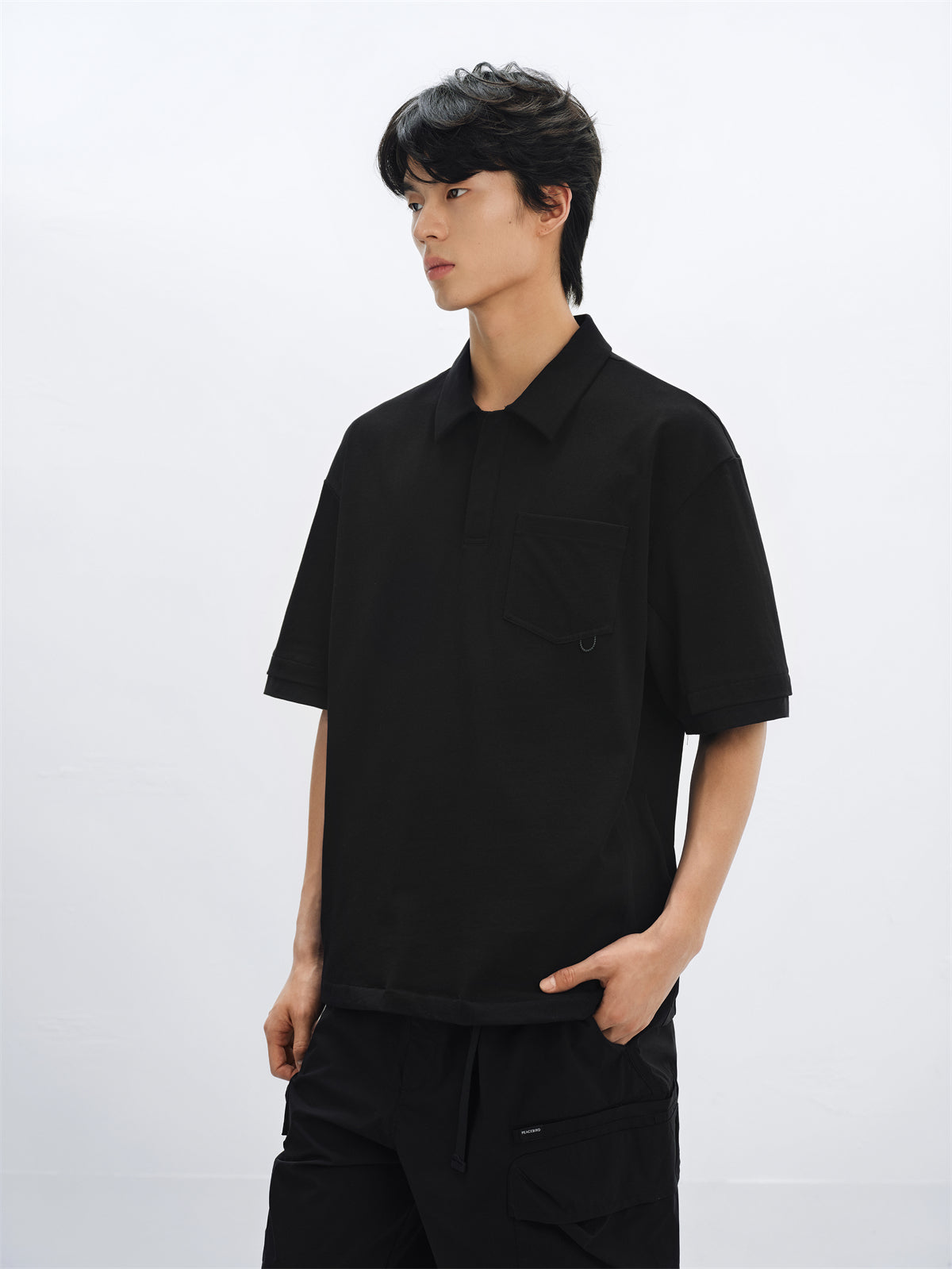 Men's Relaxed-Fit Polo Shirt with Patch Pocket