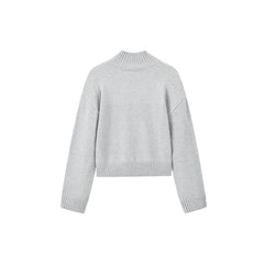 Women's Mock Neck Embroideried Pullover