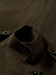 Women's Double-Breasted Trench-Style Cashmere Coat