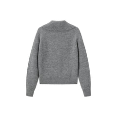 Women's Gray Half Zip Pullover