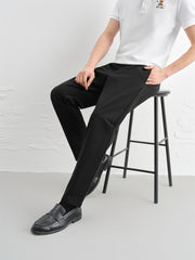 Men's Solid Cropped Business Pants