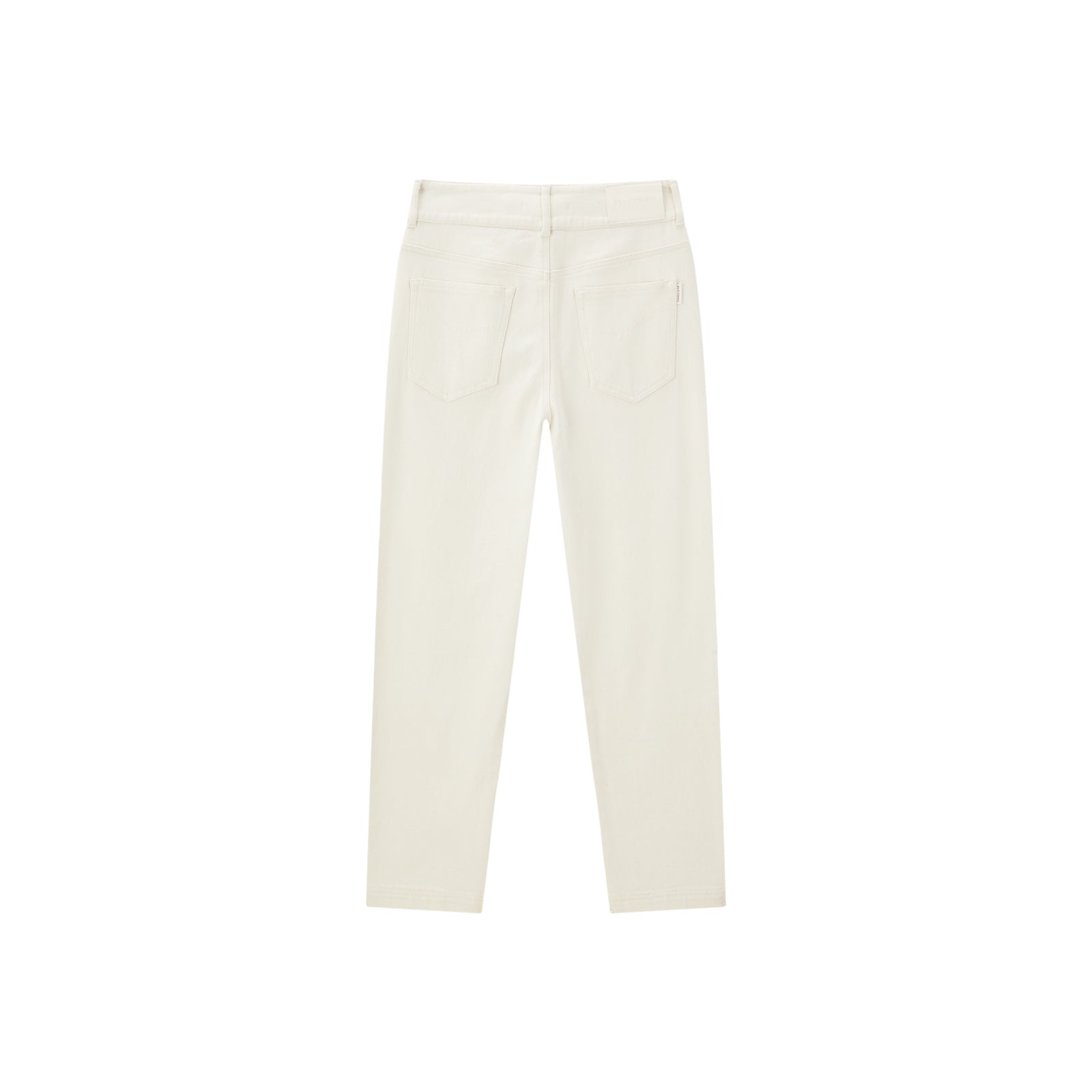 Women's Beige High Waist Tapered Jeans