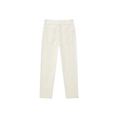 Women's Beige High Waist Tapered Jeans