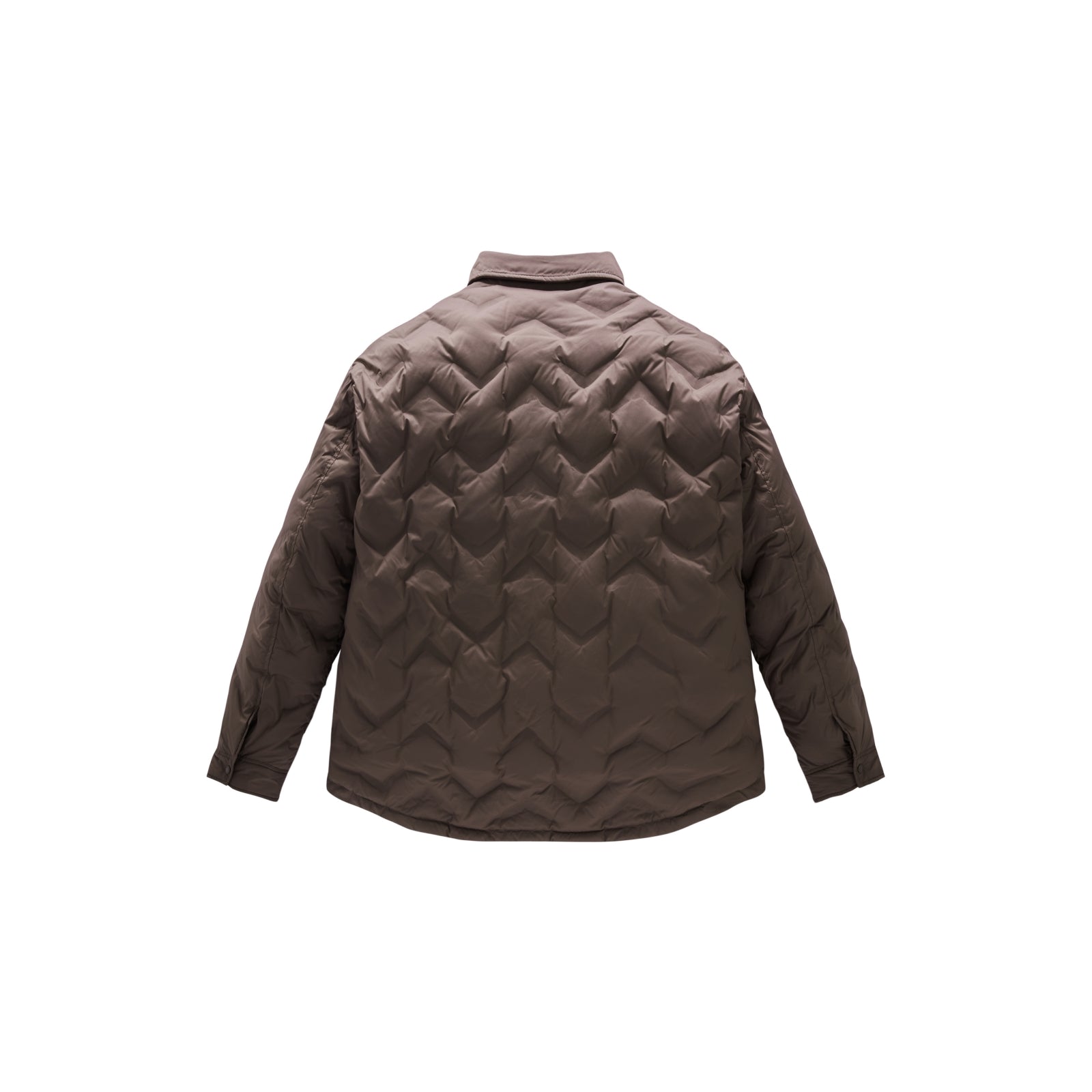 Men's Brown Embossed Label Puffer Jacket