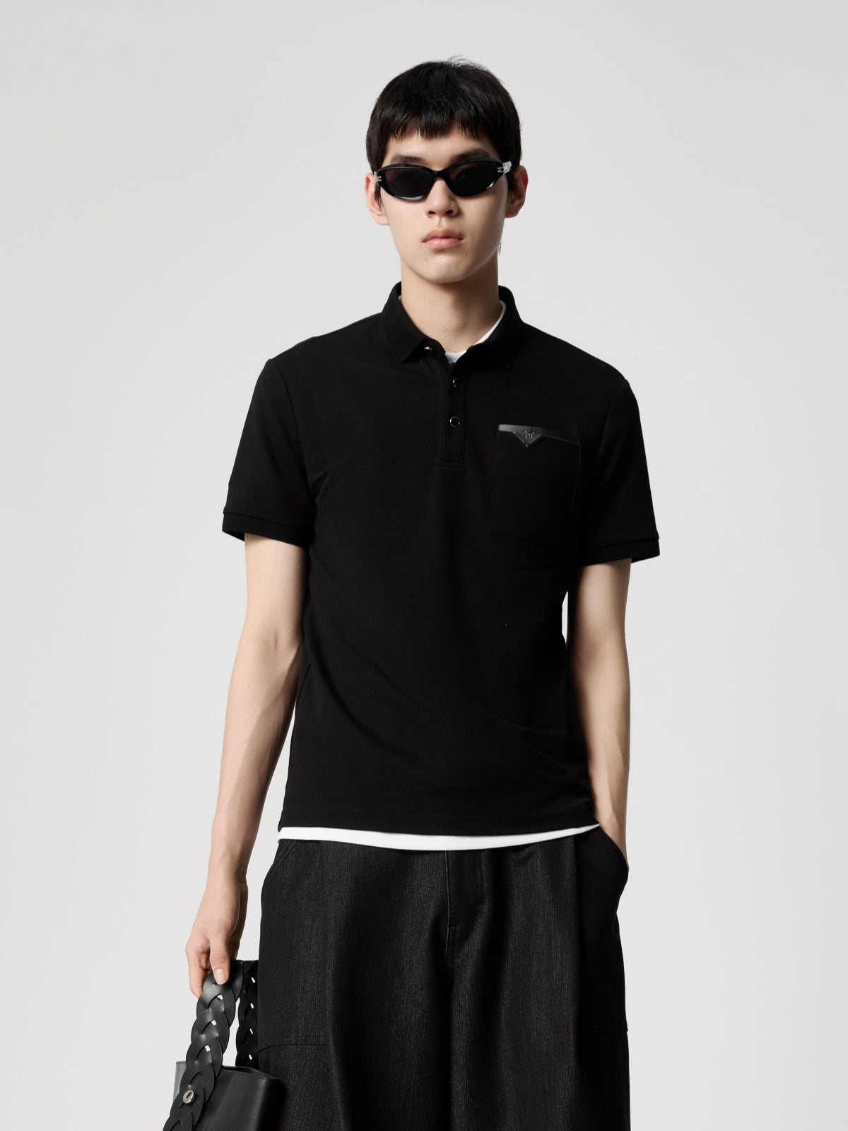 Men's Cooling Polo Shirt with Pocket Detail