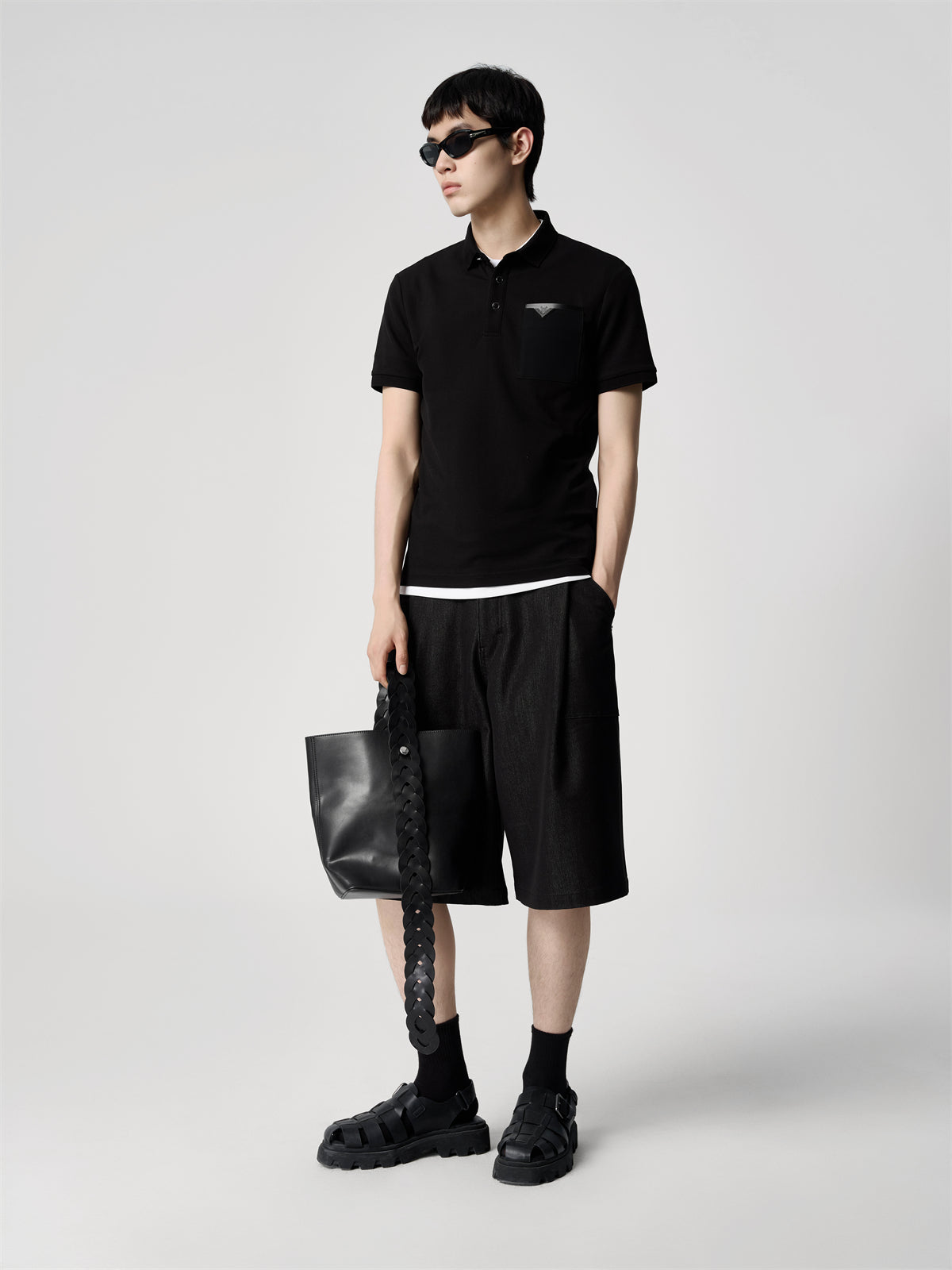 Men's Cooling Polo Shirt with Pocket Detail