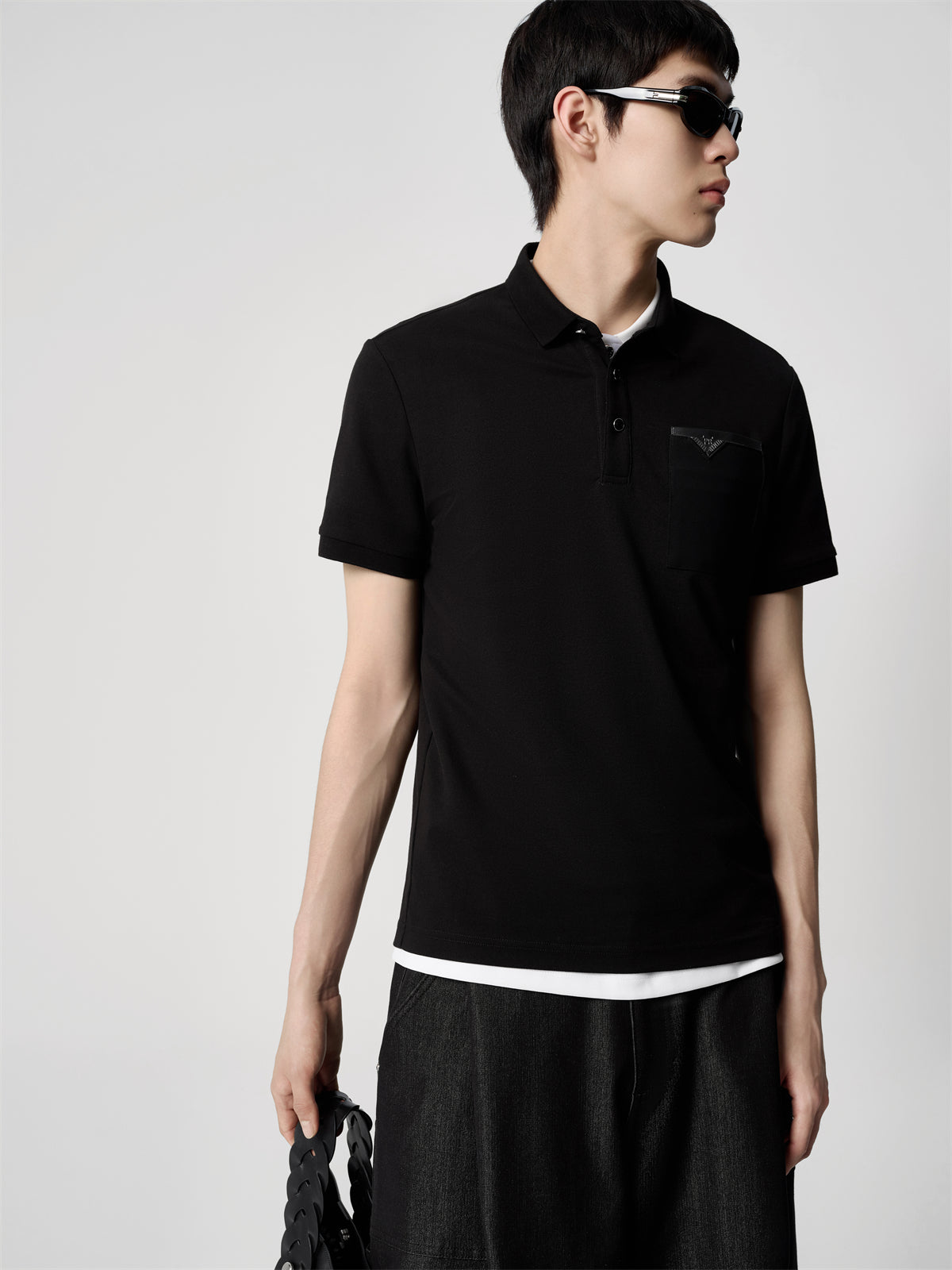Men's Cooling Polo Shirt with Pocket Detail
