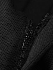 Men's Black Relaxed Curved-Leg Sweatpants