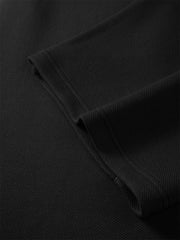 Men's Black Relaxed Curved-Leg Sweatpants