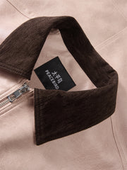 Men's Contrast Textured PU Jacket