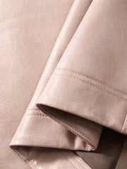 Men's Contrast Textured PU Jacket