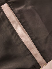 Men's Contrast Textured PU Jacket