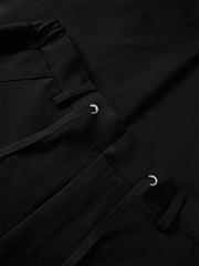 Men's Drawstring-Waist Straight-Leg Cargo Pants