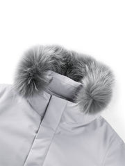 Men's Parka Down Coat With Racoon Dog Fur Collar