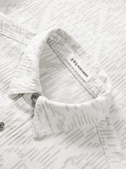 Men's Lettered Textured Jacquard Shirt