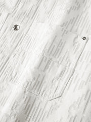 Men's Lettered Textured Jacquard Shirt