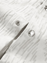 Men's Lettered Textured Jacquard Shirt