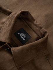 Men's Textured Faux Suede Jacket