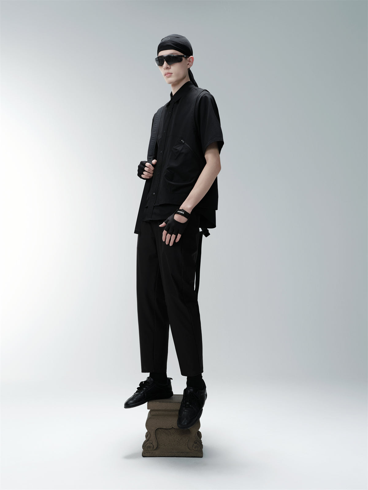 Men's Detachable 2-in-1 Vest Shirt Set