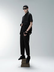 Men's Detachable 2-in-1 Vest Shirt Set