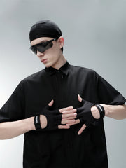 Men's Detachable 2-in-1 Vest Shirt Set