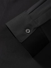 Men's Solid Business Shirt with Mulberry Silk