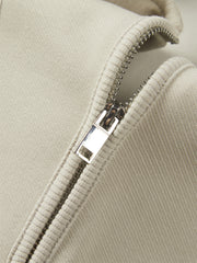 Men's Patch-Detail Textured Half-Zip Sweatshirt