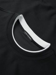 Men's Contrast-Collar Sweatshirt with Back Embroidery