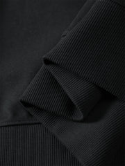 Men's Contrast-Collar Sweatshirt with Back Embroidery