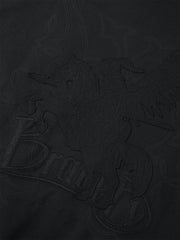 Men's Contrast-Collar Sweatshirt with Back Embroidery