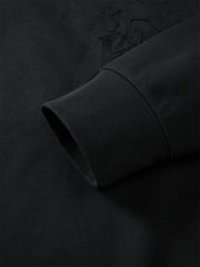 Men's Contrast-Collar Sweatshirt with Back Embroidery