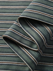 Men's Vintage Striped Cotton Polo Shirt