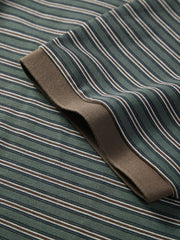 Men's Vintage Striped Cotton Polo Shirt