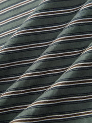 Men's Vintage Striped Cotton Polo Shirt