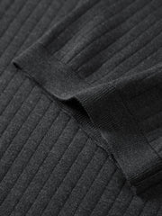 Men's Textured Knit T-Shirt with Henley Collar