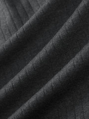 Men's Textured Knit T-Shirt with Henley Collar