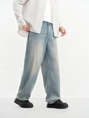 Men's Gradient-Washed Wide-Leg Jeans