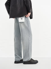 Men's Vintage Washed Straight-Leg Jeans