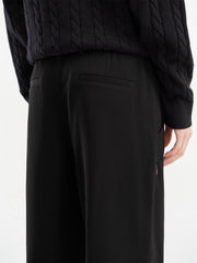 Men's Elastic-Waist Straight-Leg Dress Trousers