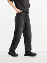 Men's Washed Lyocell Straight-Leg Jeans