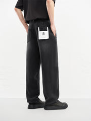 Men's Washed Lyocell Straight-Leg Jeans