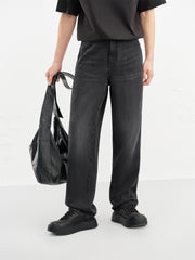 Men's Washed Lyocell Straight-Leg Jeans