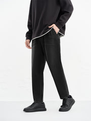 Men's Washed Distressed Tapered Jeans