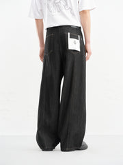Men's Oversized Pleated Jeans