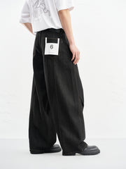 Men's Oversized Pleated Jeans