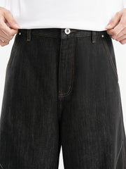 Men's Oversized Pleated Jeans