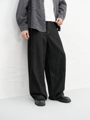 Men's Oversized Pleated Jeans