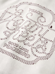 Men's Contrast Embroidered Faux Suede Jacket