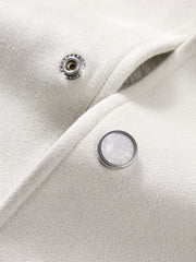 Men's Contrast Embroidered Faux Suede Jacket