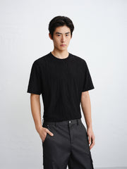 Men's Allover Tonal Jacquard T-Shirt